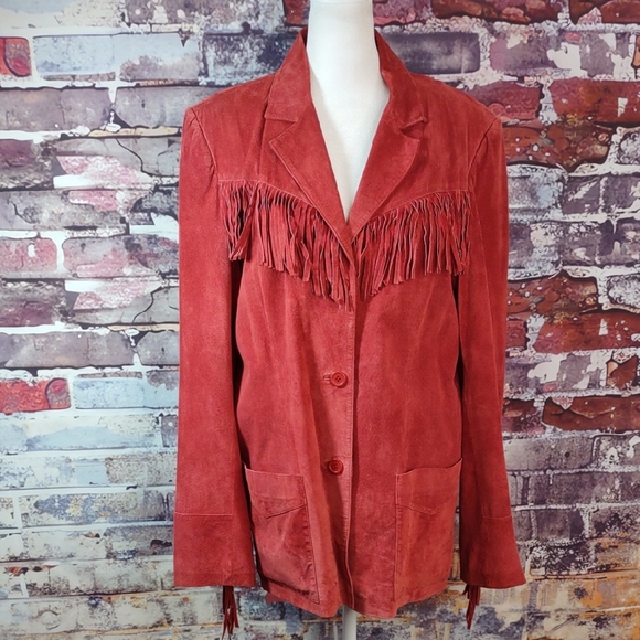 Denim & Co. Suede Fringe Jacket - Picture 1 of 7